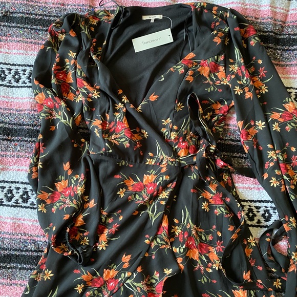 Francesca's Collections Dresses & Skirts - Black Floral Dress